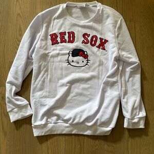 White Red Sox Hello Kitty Sweatshirt